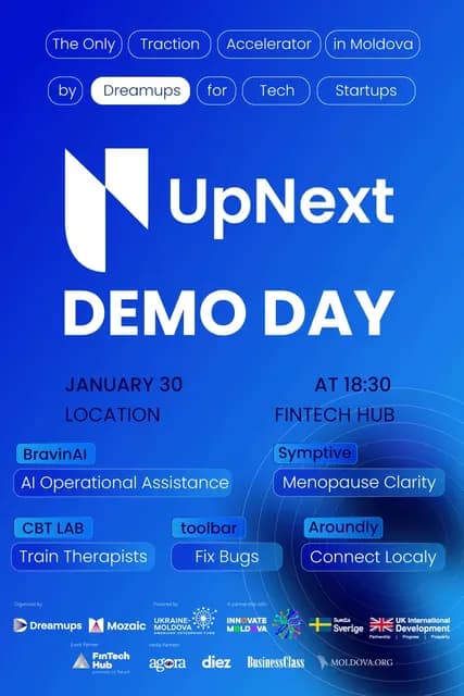 Imaginea articolului „UpNext by Dreamups — Demo Day”