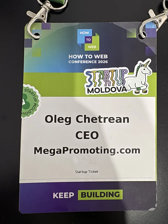 Badge Oleg Chetrean, CEO, How to Web Conference 2026