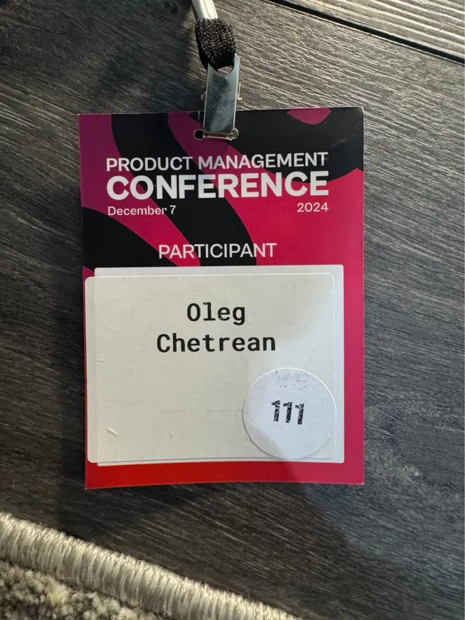 Badge de participant, Product Management Conference, 7 decembrie 2024